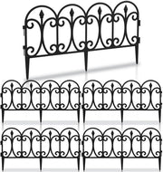 Recinzione in plastica - bordo - cancelli decorativi - 30 cm alto - nero 5 pezzi