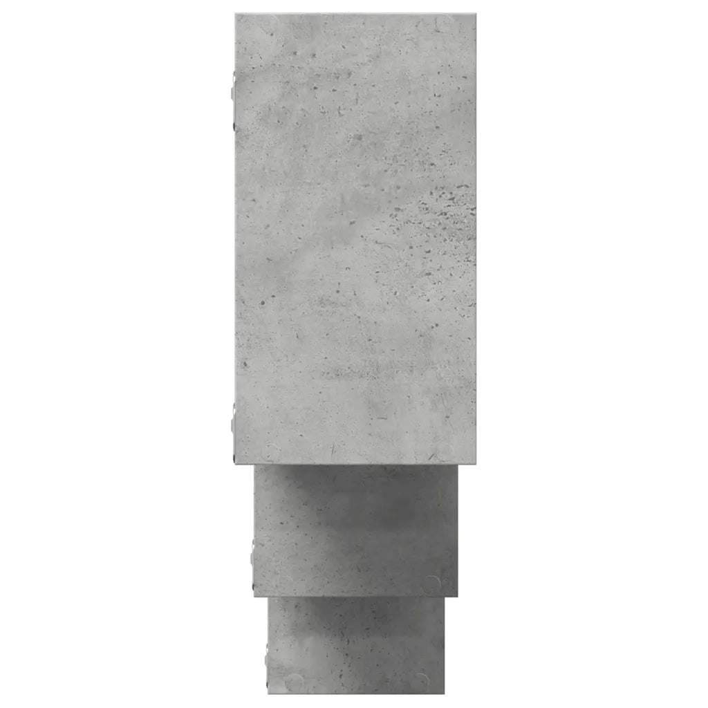 Scaffale a Muro | Mensola a parete Grigio Cemento 159x18x66 cm in Truciolato