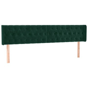 Testiera | Testata ad Orecchio Verde Scuro 183x16x78/88 cm in Velluto