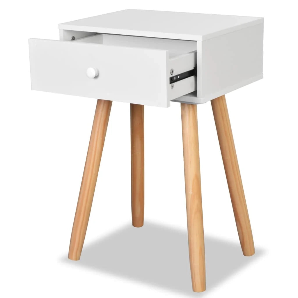 Set di 2 comodini comodini cassettiera mobili per camera da letto MDF 40 x 30 x 61 cm bianco 1402131/2