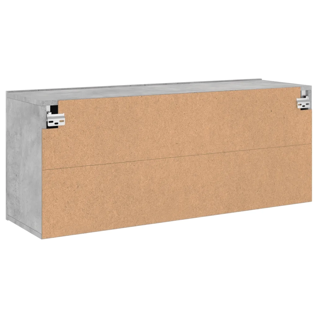 Mobile TV a Parete-Mobile TV a Muro Grigio Cemento 100x30x41 cm