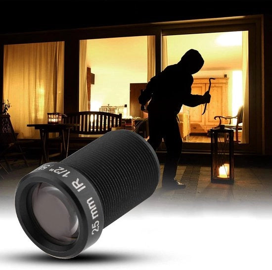 Obiettivo 5 milioni di pixel distanza di fuoco 25 mm visore notturno obiettivo universale IR per telecamere IP M12 x 0,5 - compatibile con XiaoMi Firefly SJCAM.
