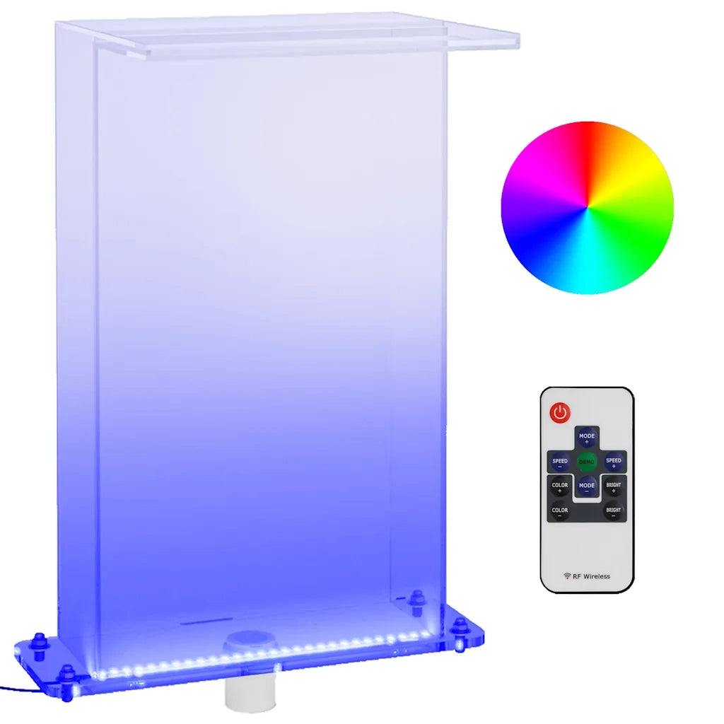 Fontana da Piscina con LED RGB in Acrilico 51 cm CFW5325190