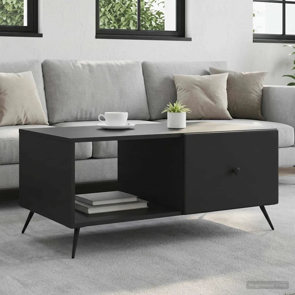 Tavolino da salotto Nero 90 x 50 x 40 cm Legno ingegnerizzato 895646