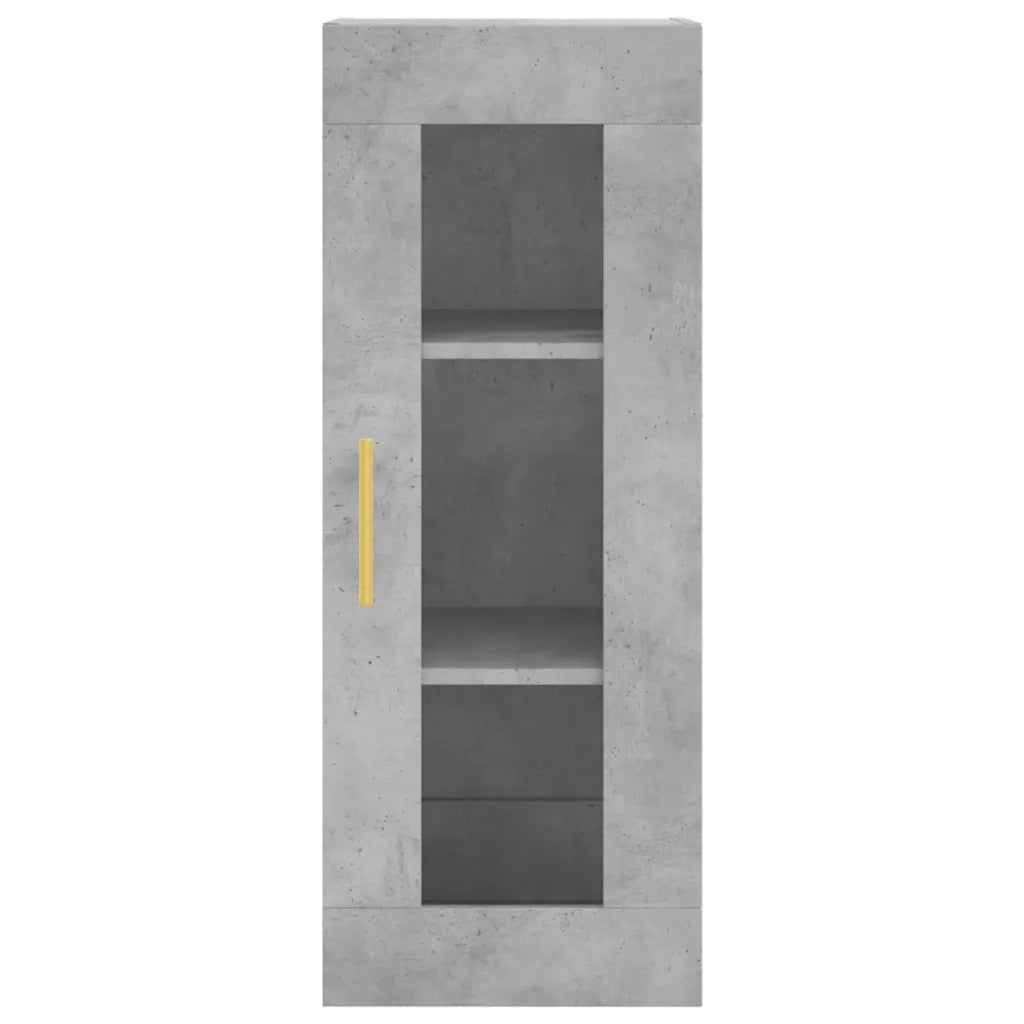 Credenza | Madia | Buffet da pranzo | Armadio da pranzo Grigio Cemento 34,5x34x180 cm in Legno Multistrato