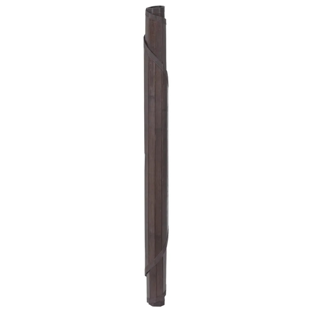 Tappeto Rotondo Marrone Scuro 100 cm in BambÃ¹