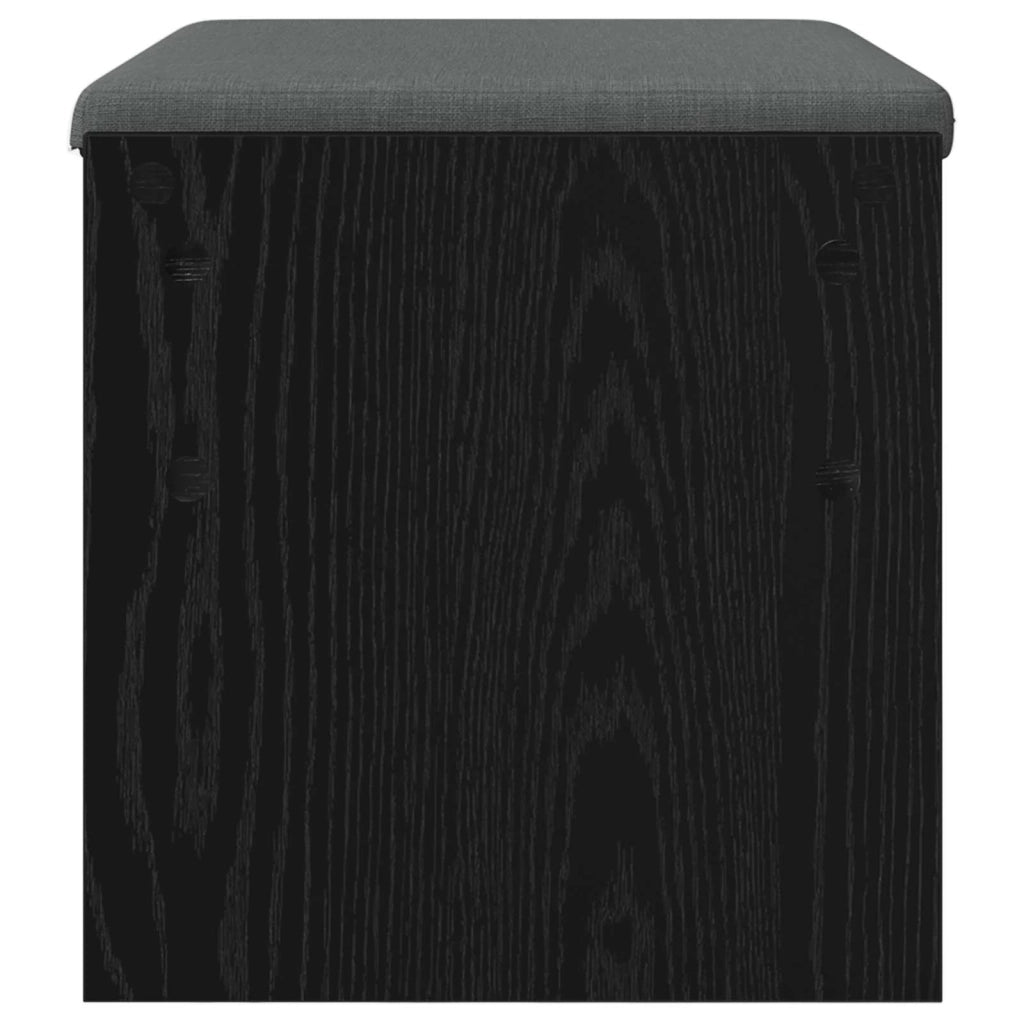 Panca per ingresso con cuscino Rovere Nero 63 x 38 x 40 cm