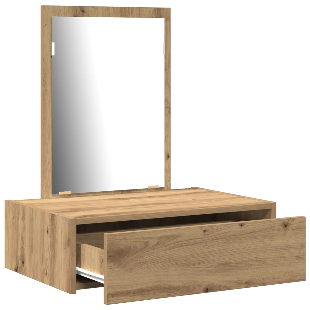 Toeletta da Parete Rovere Artigianale 60x40x70 cm