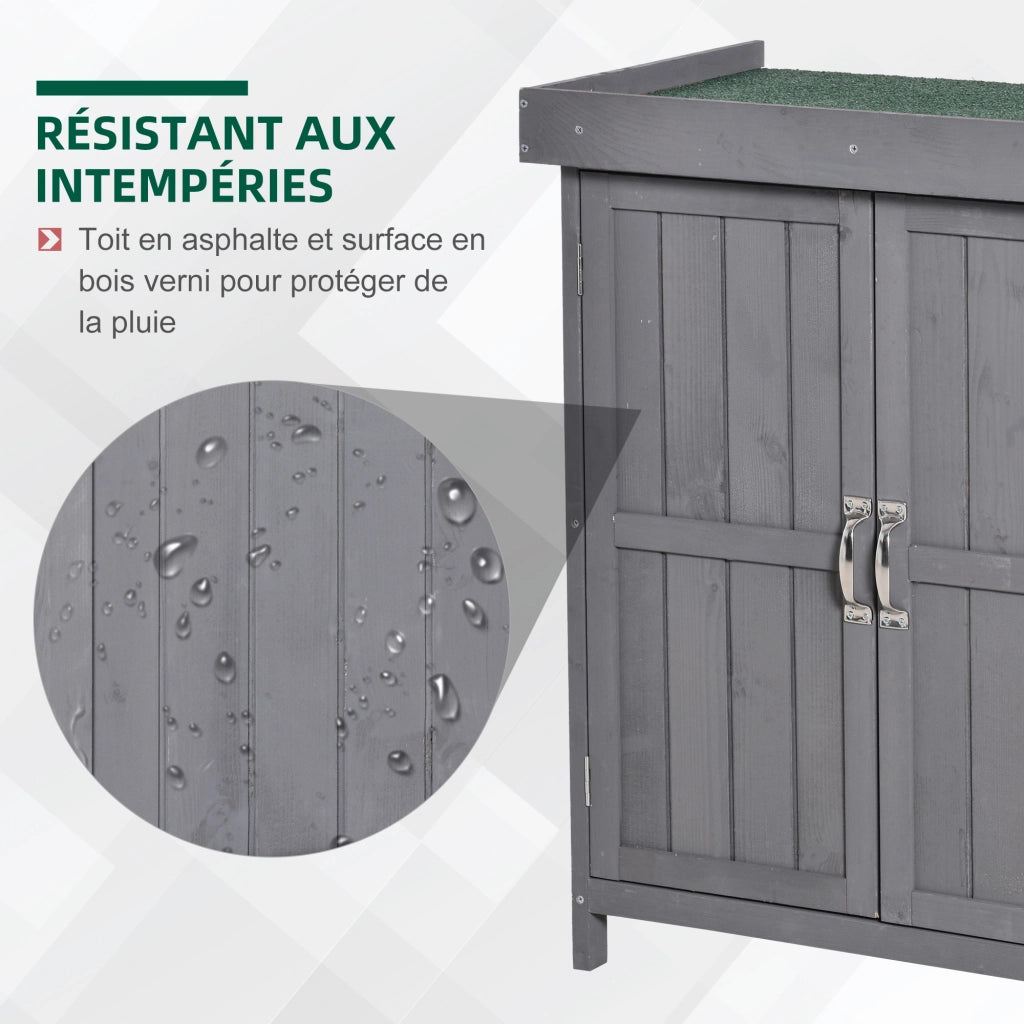 Armadio da Giardino in Legno Massello ¨C zephmum ¨C 74x43x88 cm