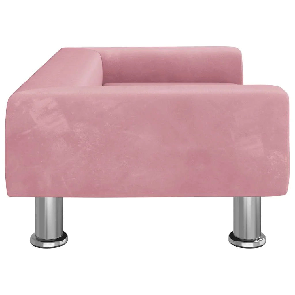 Cuccia per cani comodo divano 70 x 45 x 26,5 cm velluto Rosa 02_0042803