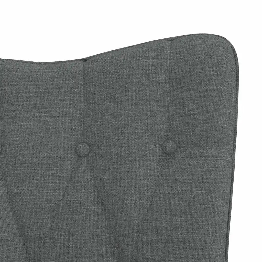 Divano Sedia-Poltrona Relax con Poggiapiedi Grigio Scuro in Tessuto 163683