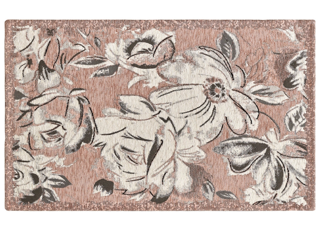 Tappeto Arredo Salotto Antiscivolo Scendiletto Camera Dis. Aster By Suardi - 115x175 - Rosa