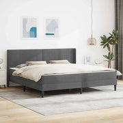 Struttura letto con materasso Grigio Scuro 200 x 200 cm Velluto 3414886