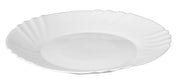 Piatto da dessert KADAX, 20 cm, in vetro bianco, per torte.