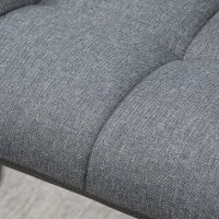 Set di 2 Sgabelli da Bar dal Design Retrò Regolabili in Altezza, Ecopelle, Effetto Lino, Grigio e Nero