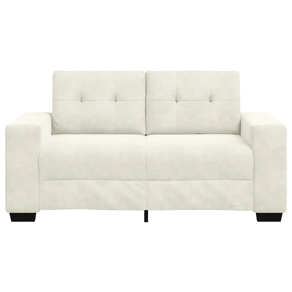 vidaXL Divano Divanetto Crema 120 cm in Velluto