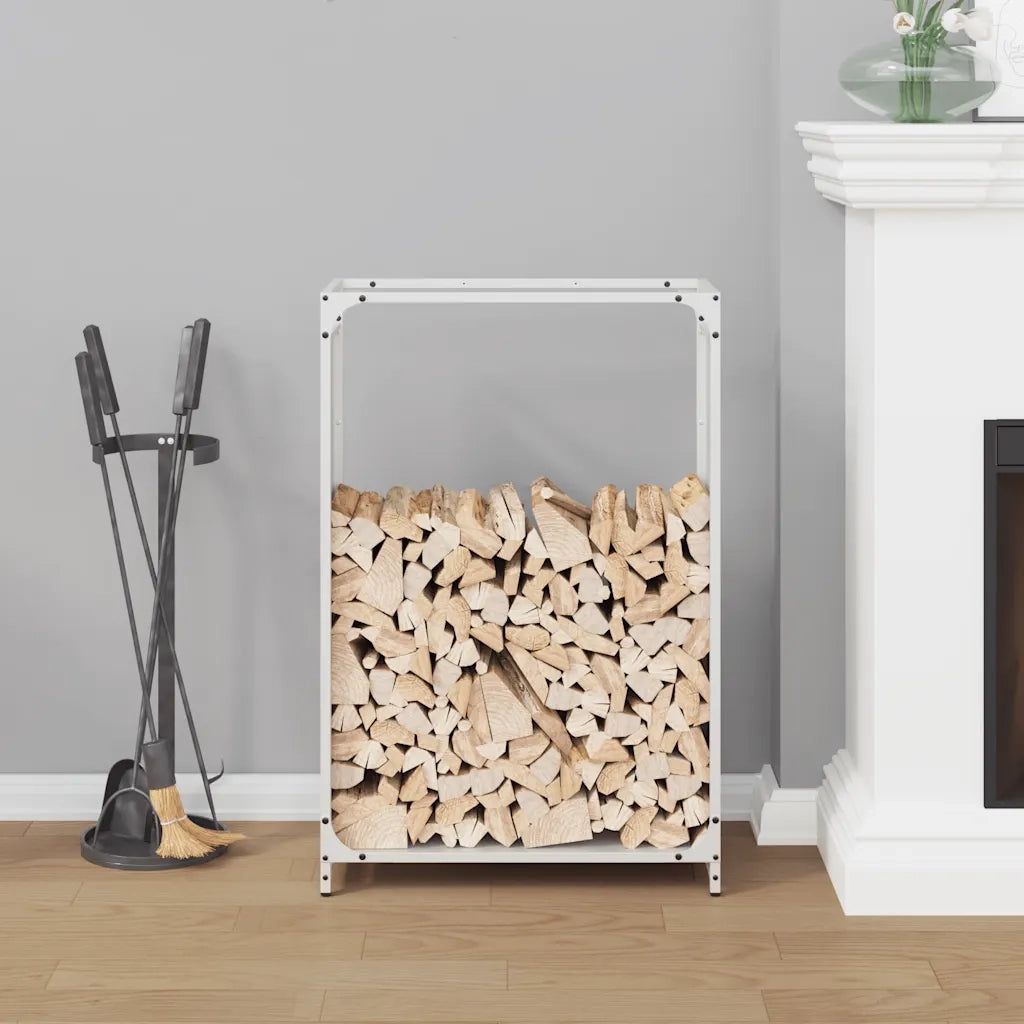 Rastrelliera per Legna da Ardere Bianca 60x28x90 cm CFW6664468
