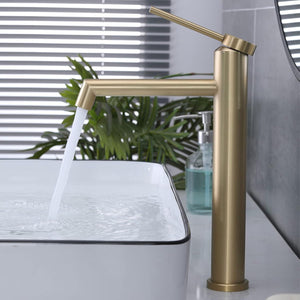 Rubinetto Da Lavabo Rea Foss Gold Brush High