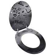 Coperchio da Toilette in MDF con Modello Gocce d'Acqua 141482