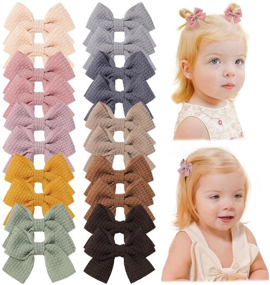 20 Set di Clip per Capelli Bambino - 2" Mini Clip Alligatore - Strumenti per Capelli Bambino per Capelli Fini e Code Pigiama