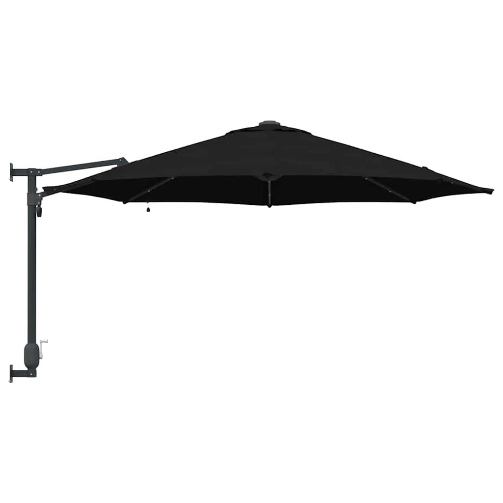 Ombrellone da giardino inclinato 248 x 248 x 148 cm ombra confortevole design moderno poliestere nero 02_0058648