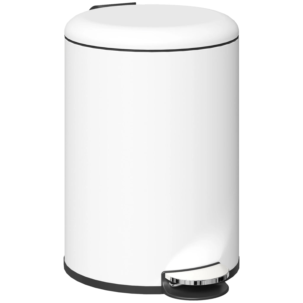 Cestino 20 Litri con Pedale ¨C zephmum ¨C 20L, Bianco Crema