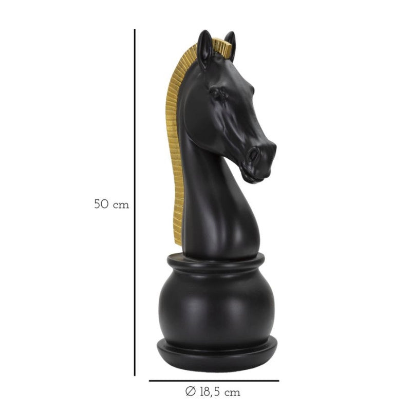 Cavallo Nero E Oro cm ø 18,5x50