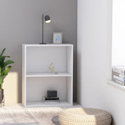 Libreria-Scaffale per Libri-Mobile di Stoccaggio Bianca 60x30x76,5 cm in Legno Multistrato