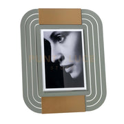 Portafoto di design Tudor grande Giada,oro laccato