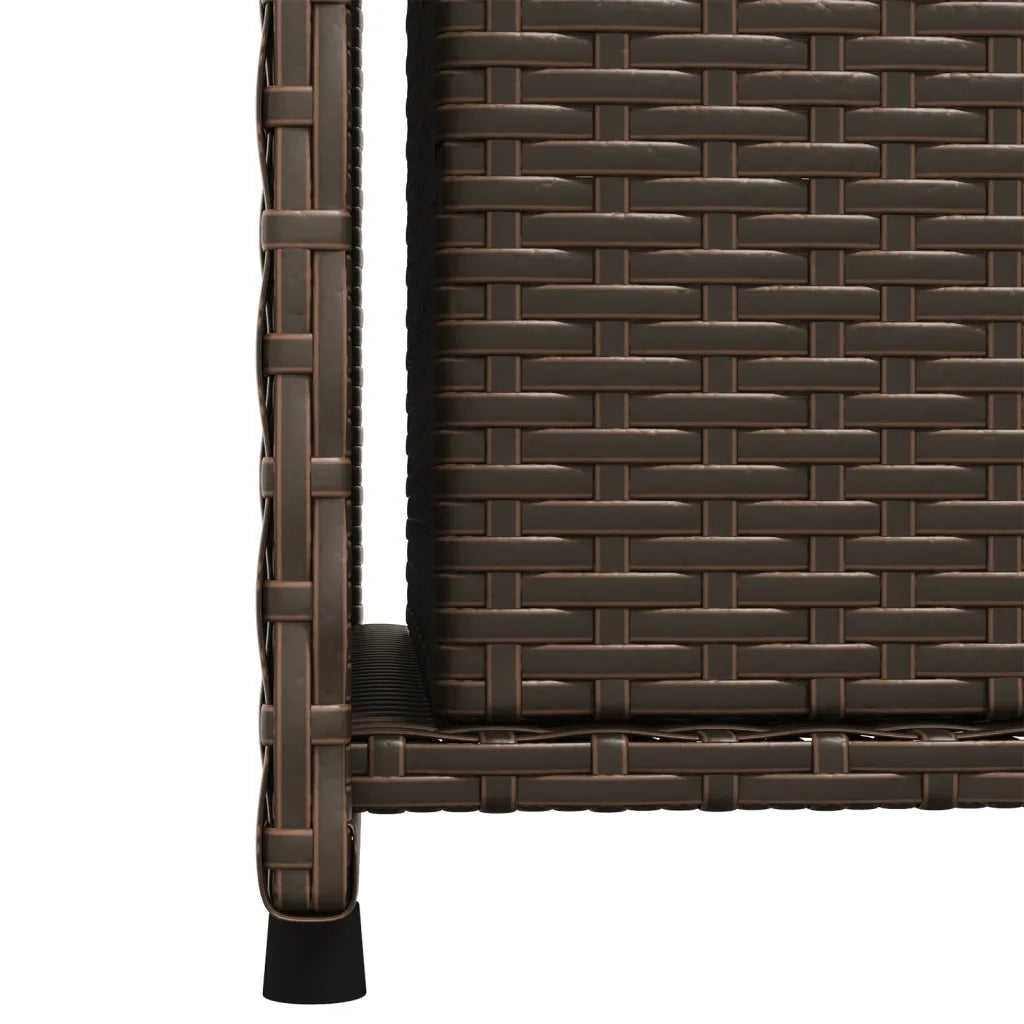 Mobiletto da giardino 50 x 55 x 115 cm 2 ripiani per esterni design moderno resina intrecciata marrone 02_0047421
