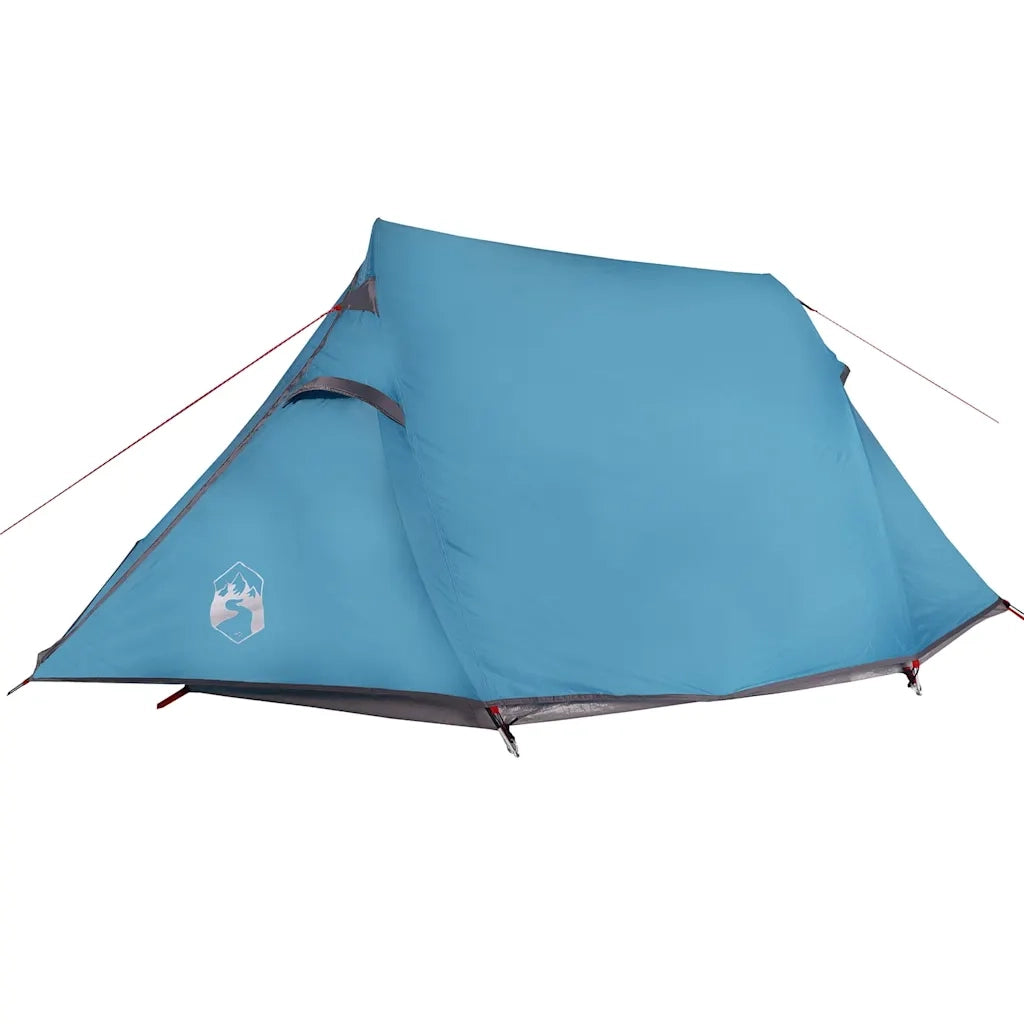 Tenda da Campeggio a Tunnel per 2 Persone Blu Impermeabile 94605
