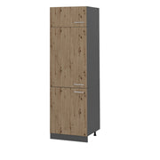 Armadio frigorifero R-Line Rovere artigianale/Antracite 60 cm Vicco