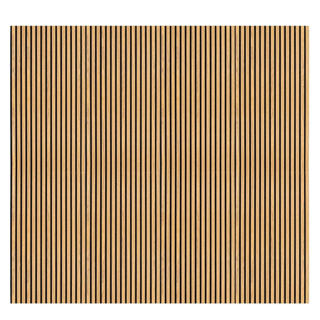 Coppia di Pannelli Fonoassorbenti con Doghe Rovere 3D in Legno 2400 x 600mm