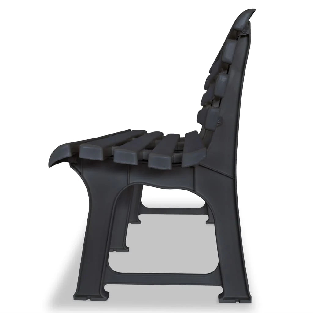 Panca da giardino mobili da esterno terrazza 145,5 cm plastica antracite 02_0011243
