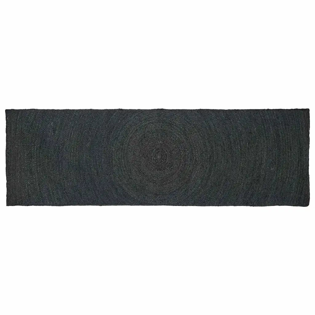 Tappeti per area Grigio Scuro 80 x 250 cm Juta