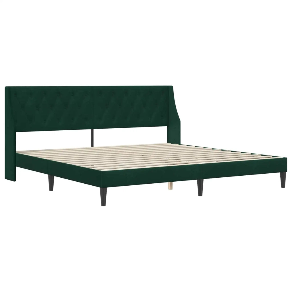 Struttura del letto-Giroletto Verde Scuro 180 x 200 cm Velluto 271755