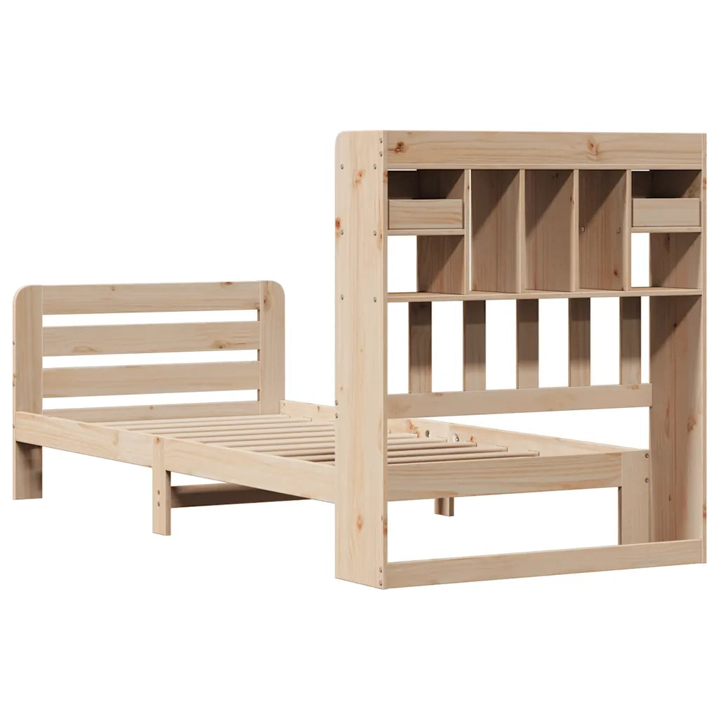 Letto Libreria senza Materasso 90x200 cm Legno Massello Pino 3309953