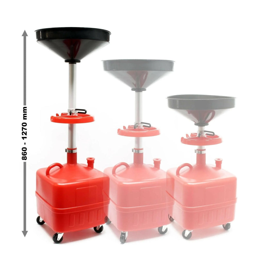 Carrello raccolta olio esausto da 35 litri serbatoio scarico olio 16_0002548