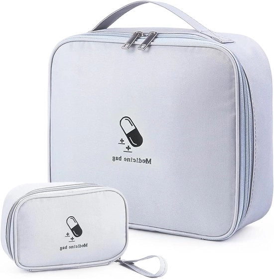 Kit di pronto soccorso per viaggi - 2 pezzi di kit di pronto soccorso per viaggi - set di pronto soccorso in caso di emergenza - colore grigio