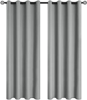 Tendine di oscuramento a due pezzi con tessuto in piuma, isolanti termici e zonanti - 132 cm x 241 cm (grigio)