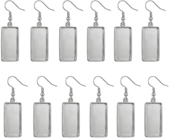 Haken per Trasformatori 20 Stuks - Haken in Acciaio Inossidabile - Scatole Vuote Rettangolari - Regolazione 10 x 25 mm - Leggero - Duraturo - Sospensioni per Pendenti