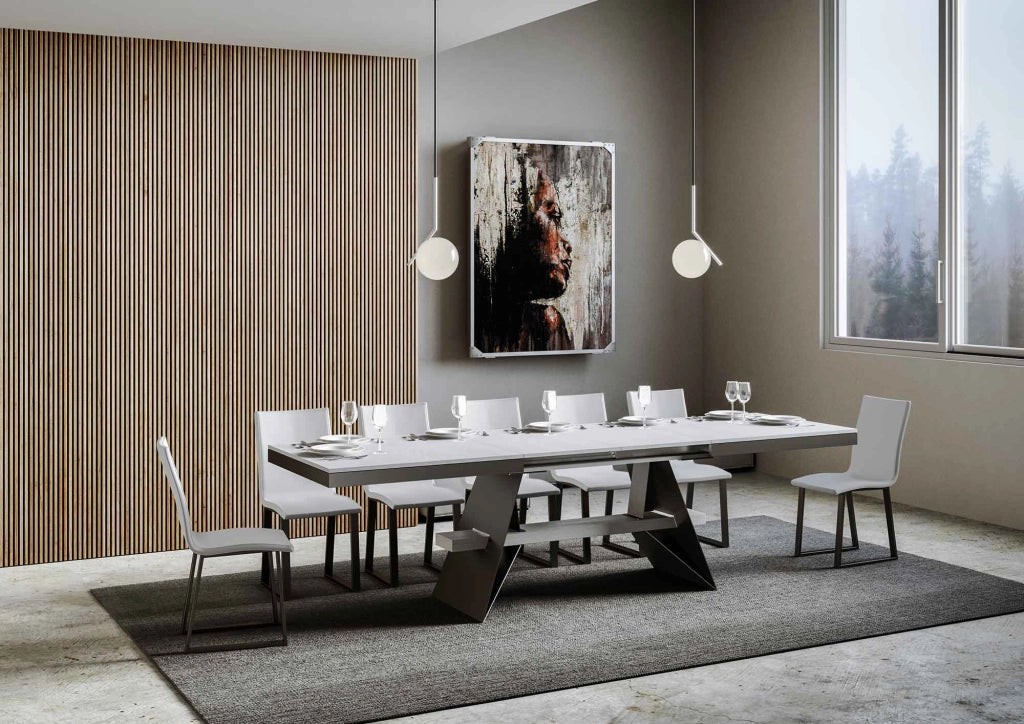 Tavolo Allungabile 160-420x90x77 cm Baita Evolution Bianco Frassino