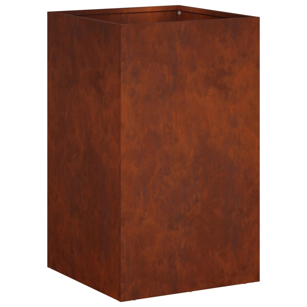 Vaso da giardino 2 pz Ruggine 30 x 30 x 50 cm Acciaio Corten 8005357