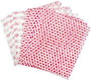 Papel per confezionamento alimentare - 100 fogli - Sicuro per alimenti - Disegno a fiori/ cuori - Imbottito - Dimensioni 250 x 215 mm