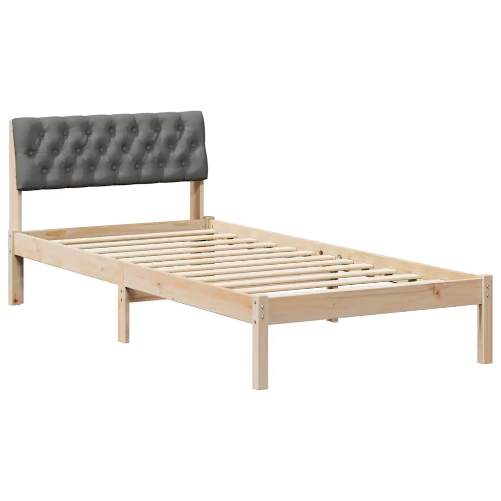 Struttura del Letto marrone e grigio scuro 90 x 200 cm