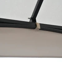 Gazebo da Giardino 3x3m in Metallo con Zanzariere e Tettuccio in Poliestere, Beige