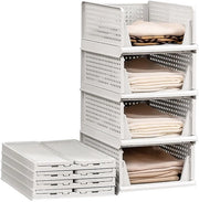 Organizzatore 4 in 1 pieghevole, cassetti ripiegabili, armadio per bagno, camera da letto, cabina armadio, bianco