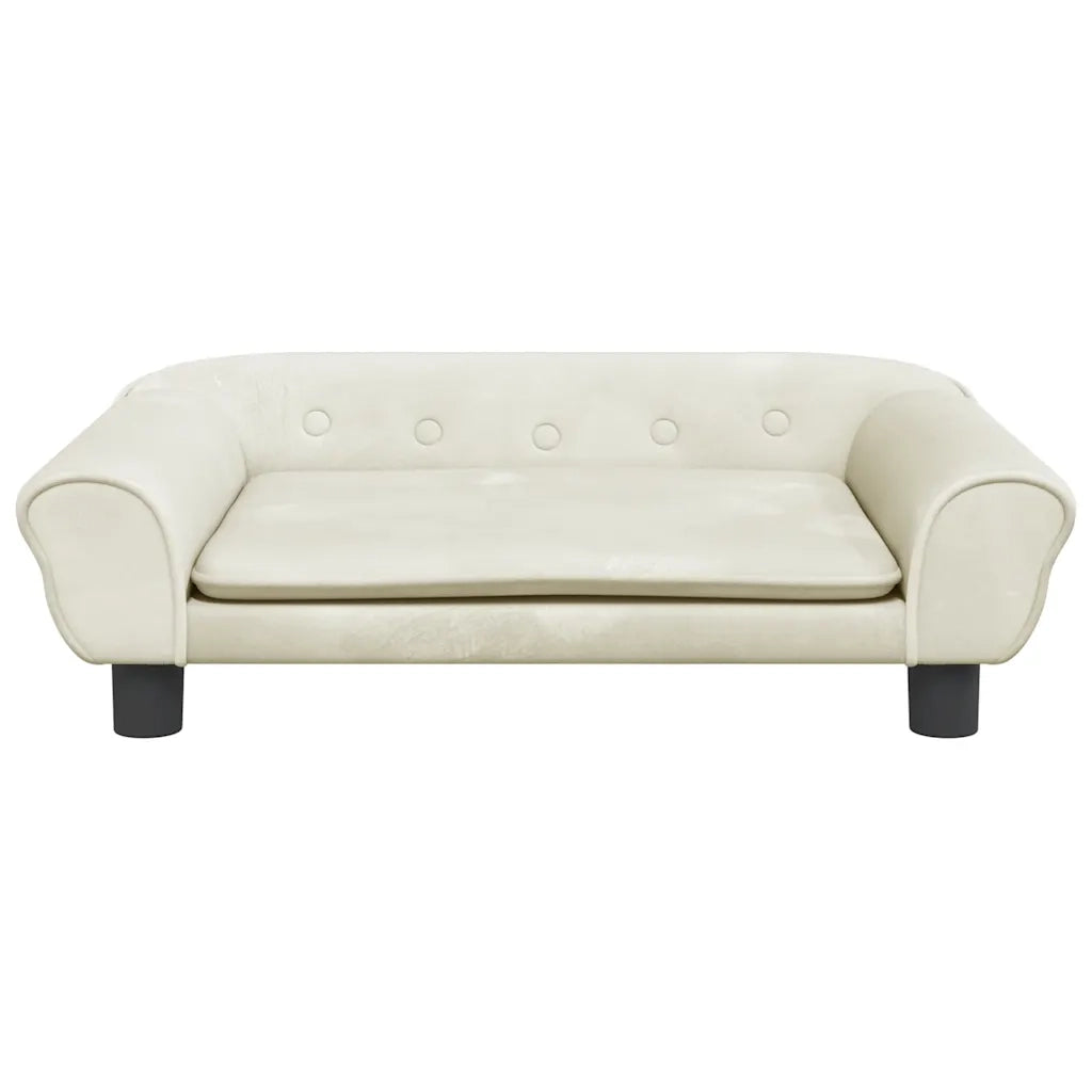 Lettino per Cani Crema 70x48x22 cm in Velluto CFW8479214