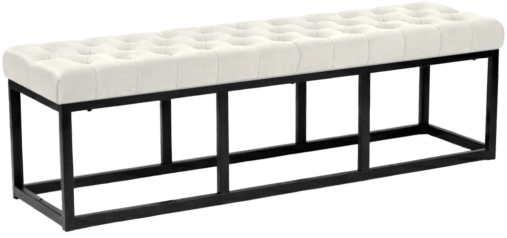 Panca Polson Velluto Nero 150 cm 4