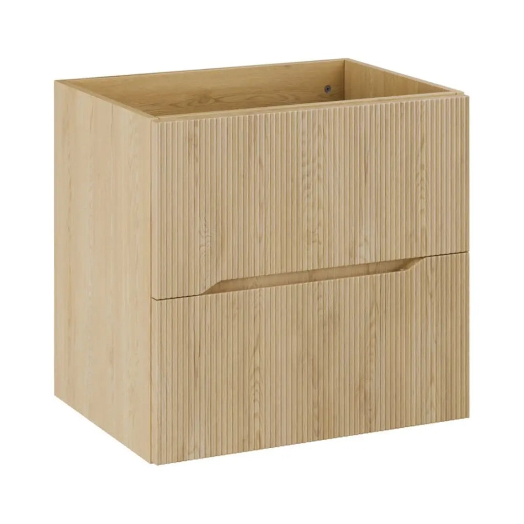 Set da bagno sospeso NATURA 60cm: mobile sottolavabo + piano per lavabo + lavabo da appoggio rotondo verde